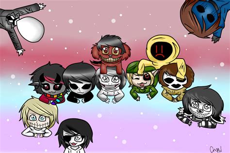 Creepypasta family photo by KookiesNKreamCollie on DeviantArt