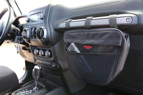 Badass Moto Jeep Wrangler Phone Holder Storage Organizer Bag for Accessories, Cell & Sunglasses ...