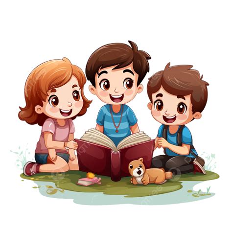 Clipart Kid Reading