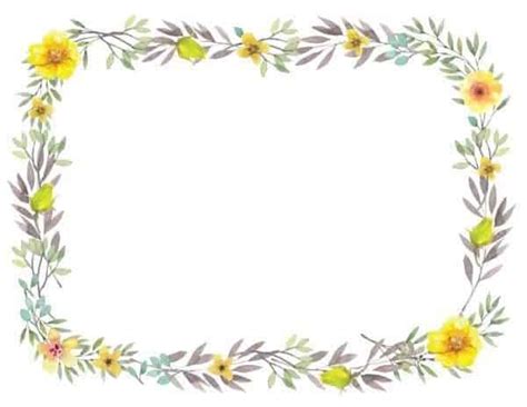 Free Printable Flower Border