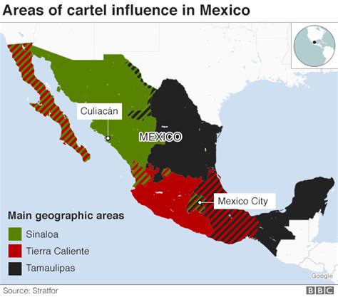 Mexico Cartel Map 2021 - Vector U S Map