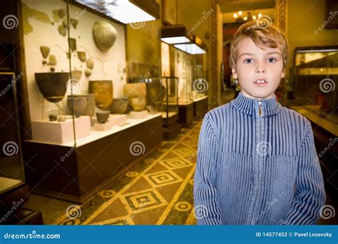 Boy At Excursion In Historical Museum Stock Photography - Image: 14577452