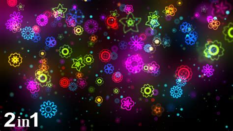 Neon Flowers Background (2-Pack), Motion Graphics | VideoHive