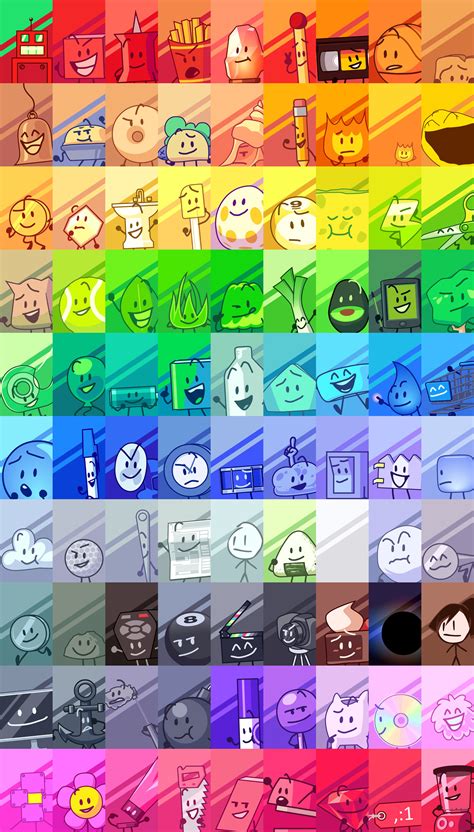 BFDI: BFB 17-22 Voting Icons but recreated by djloehr on DeviantArt