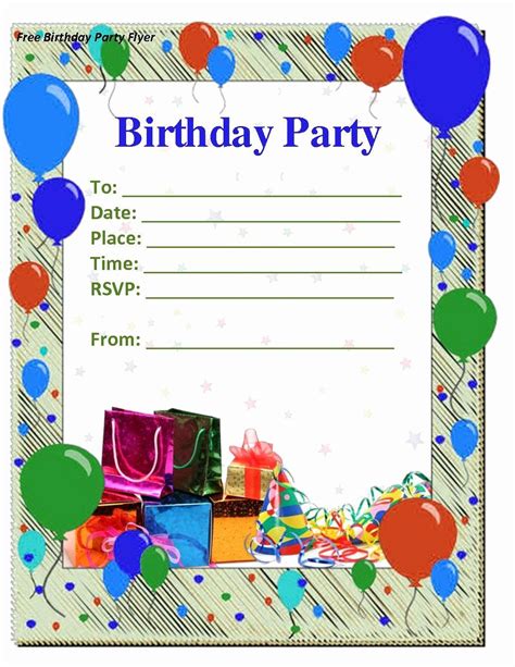 Microsoft Word Birthday Invitation Template Beautiful Birthday ...