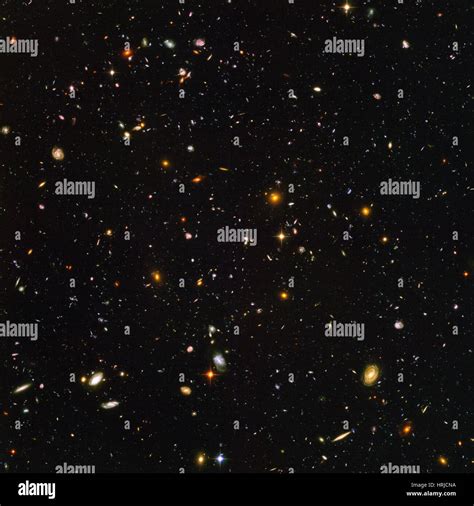 Hubble Ultra Deep Field Galaxies Stock Photo - Alamy