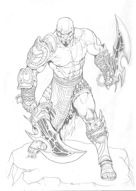 Kratos pencils by RubusTheBarbarian on DeviantArt | Character drawing ...