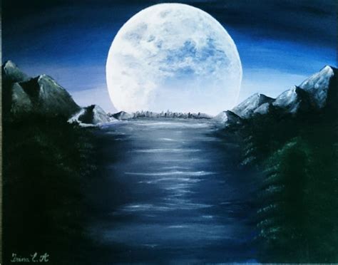 Moonlight, Painting by Irina E.A | Artmajeur