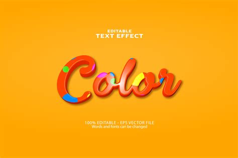 Editable Text Effect, Color Text Graphic by yolcura1 · Creative Fabrica