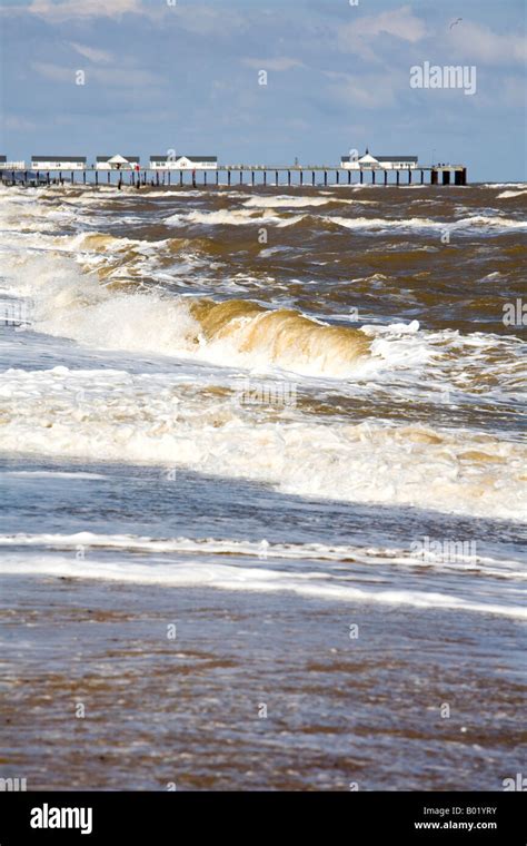 Southwold Beach and Pier Stock Photo - Alamy