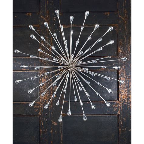 Tripar International, Inc. 31 in. Round Metal Silver Starburst Wall Decor-33618 - The Home Depot