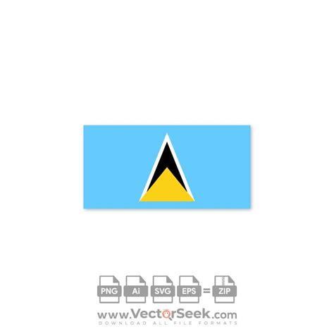 Saint Lucia Flag Vector - (.Ai .PNG .SVG .EPS Free Download)