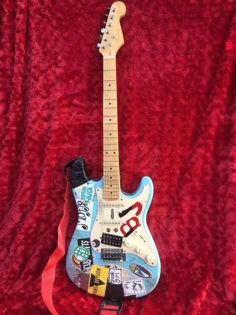 Full Size Billie Joe Armstrong Blue Replica Fender Guitar Green Day ...