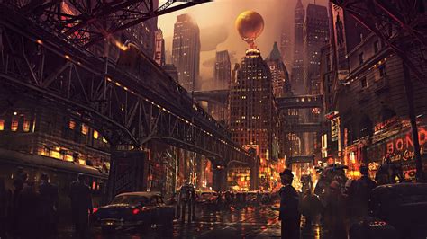 #night #artwork futuristic city science fiction concept art #cityscape #futuristic #street The ...