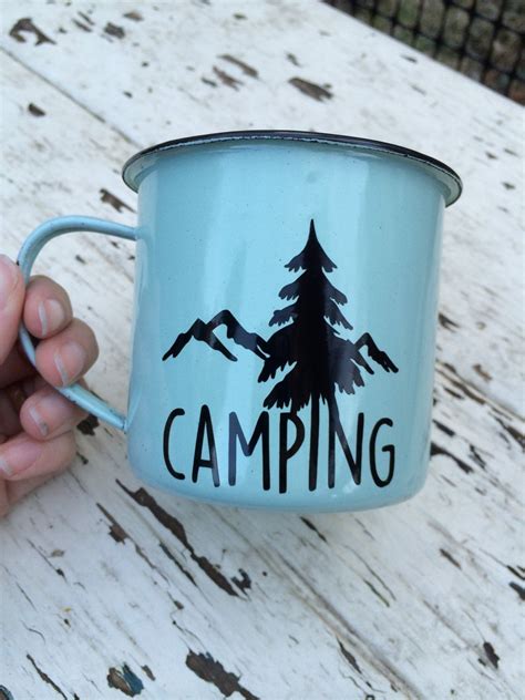 Enamel Coffee Mug Camping : Matching Couple Coffee Mugs Retro Camper Mug His & Hers ...