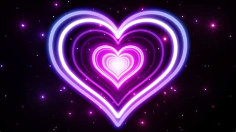 Neon Purple Heart: A Stunning 4K Ultra HD Wallpaper