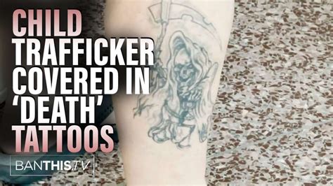 EXCLUSIVE VIDEO- Child Trafficker Covered in 'Death' Tattoos Caught on Camera-.mp4