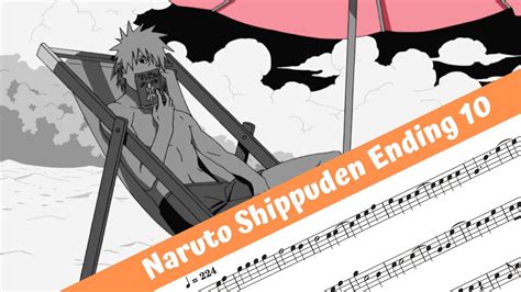 Naruto Shippuden Ending 10 (Flute) - YouTube