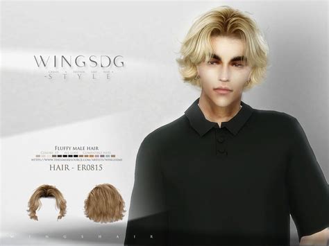 wingssims' Fluffy male hair - ER0815 | Mens hairstyles, Sims 4 hair male, Sims hair