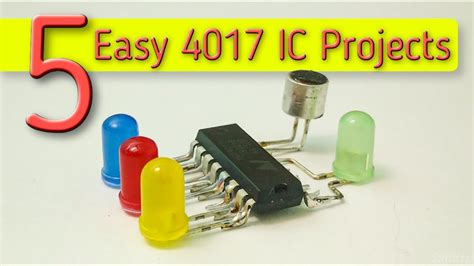 5 easy electronics projects with 4017 IC - YouTube