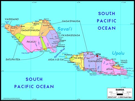 Political Map Of Samoa Ezilon Maps | Images and Photos finder