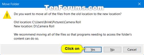 Change or Restore Default Location of Camera Roll Folder in Windows 10 | Tutorials