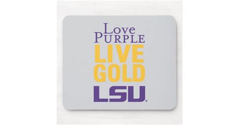 Love Purple Live Gold LSU Logo Mouse Pad | Zazzle