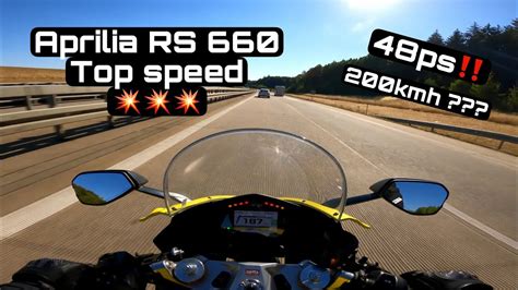 Aprilia RS660 48ps Top Speed // schaffen wir die 200 ? - YouTube