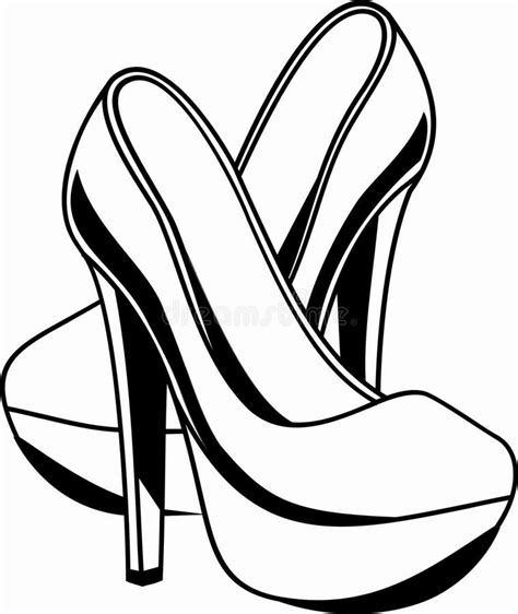 Shoe Outline Clipart Black And White Flower