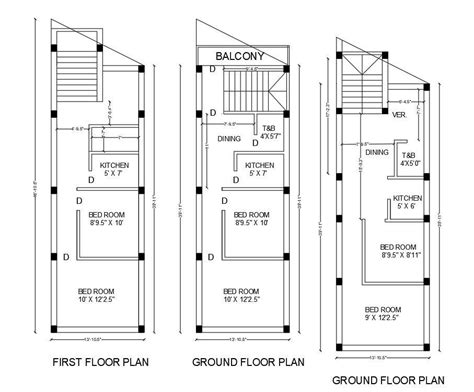 Row House Ground Floor Plan Drawing In Dwg Autocad File Cadbull | Images and Photos finder