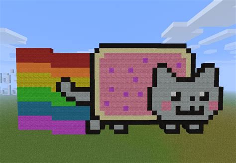 Pixel art: nyan cat Minecraft Map