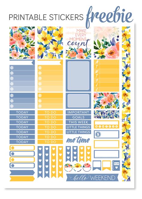 Free Printable Stickers Planner