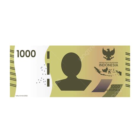 Uang Tunai Kertas 1000 Seribu Rupiah Terbaru Tahun Emisi 2022 PNG , Uang Atunai 1000 Rupias ...