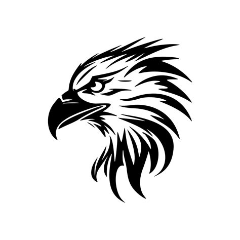 Vector logo of a black and white eagle. 21395940 Vector Art at Vecteezy