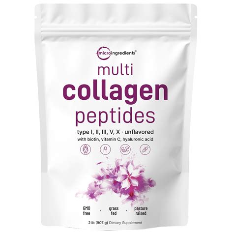 Multi Collagen Peptides Powder - Hydrolyzed Protein Peptides (Type I,I ...