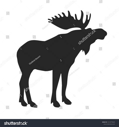 Silhouette Forest Moose Stock Vector (Royalty Free) 1014779635 | Shutterstock