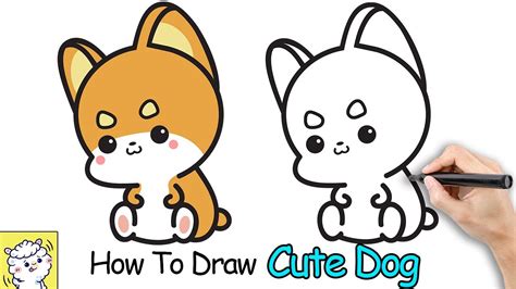 How To Draw A Cute Dog (Super Kawaii!) | Shiba Inu Dog | Art | Mofukawa ...