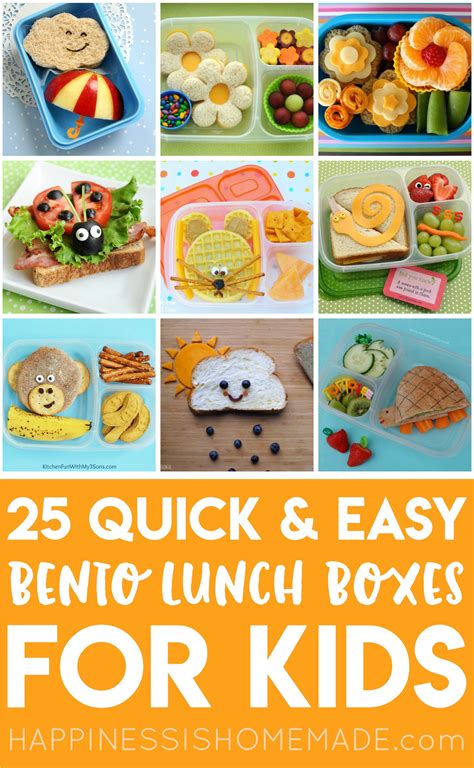 25 School Lunch Ideas for Kids - Happiness is Homemade