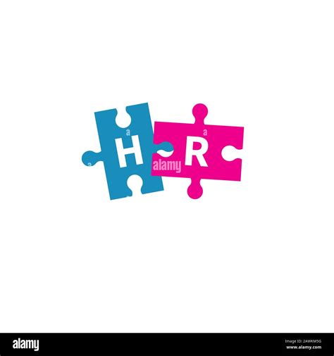 HR logo with puzzles, human resources vector color icon Stock Vector Image & Art - Alamy