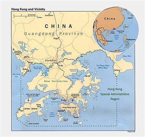 Detailed political map of Hong Kong - 1998 | Hong Kong | Asia ...