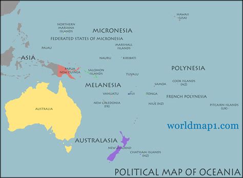 Oceania Map - Guide of the World