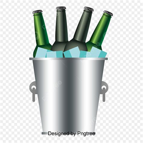 Beer Bucket Hd Transparent, A Bucket Of Iced Beer, Beer Bottle Clipart, Beer Vector, Vector Png ...