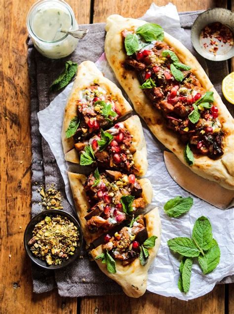 Spiced Aubergine Pide (Turkish Flatbread Pizza)