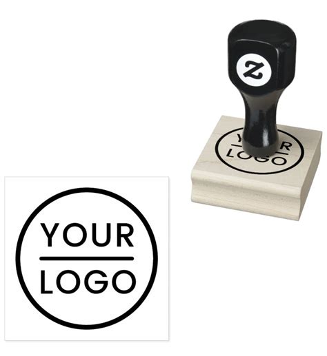 Custom logo rubber stamp. Create a rubber ink stamp with your custom logo or other image. Create ...