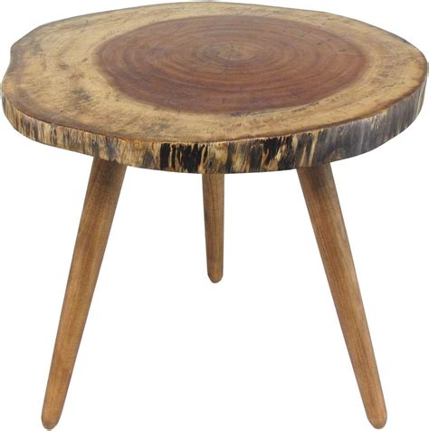 DAANIS: Wood Tree Trunk Accent Table