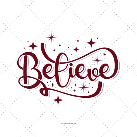 Believe Svg Png, Christmas Sign Svg, Encouraging Gift, Magic of Christmas, Believe in Christmas ...