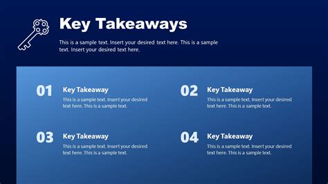 4 Key Takeaways PowerPoint Template