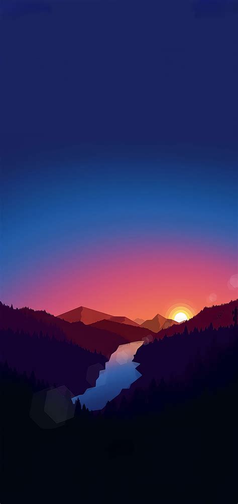 Mountain Sunset Wallpaper Hd