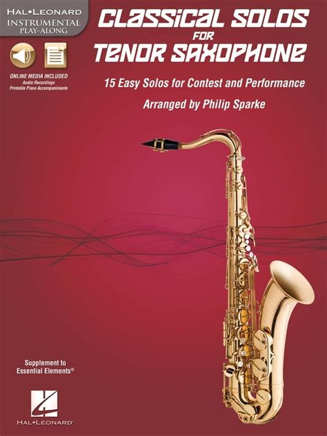 Classical Solos For Tenor Saxophone Book/CDrom (Softcover Book/CD) - Hal Leonard