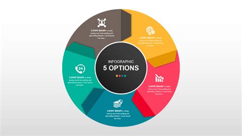 Round Infographic Diagram With Folded Arrows PowerPoint Template